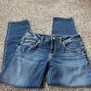 Women's silver boyfriend jeans size 31x29